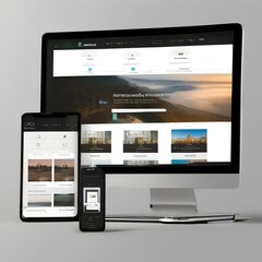A website or app displayed on multiple devices as mockups3