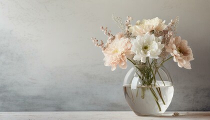 Naklejka na ściany i meble beautiful flowers arranged in a vase