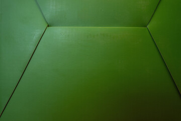 Forest Green Folded Cardboard in Sunlight.