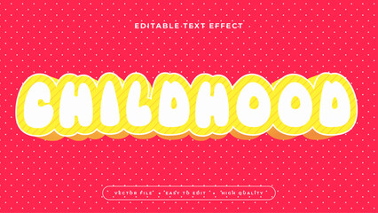 Colorful childhood 3d editable text effect - font style