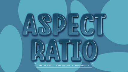 Green white aspect ratio 3d editable text effect - font style