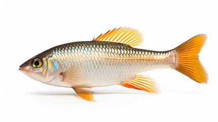 aquarium fish isolated white background Hyphessobrycon pulchripinnis. generative ai - obrazy, fototapety, plakaty