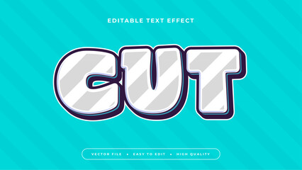 Colorful cut 3d editable text effect - font style