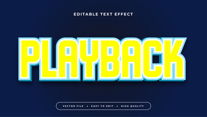 Colorful playback 3d editable text effect - font style