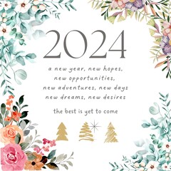 Happy New year 2024 greeting design