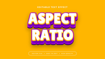 Colorful aspect ratio 3d editable text effect - font style