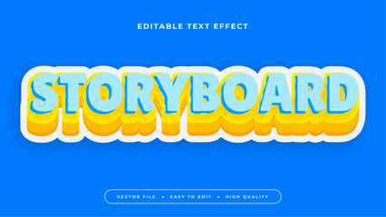 Colorful storyboard 3d editable text effect - font style