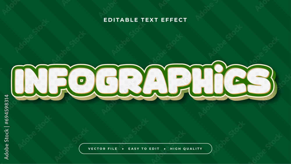 Aufkleber Colorful infographics 3d editable text effect - font style