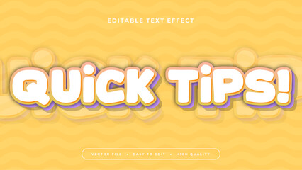 Colorful quick tips! 3d editable text effect - font style
