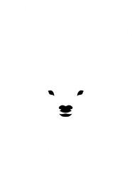 white deer head