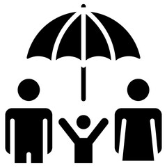 Safe Guarding Glyph Icon