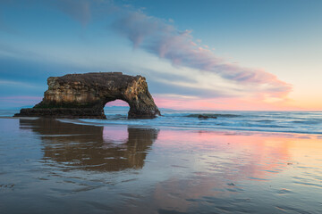 Natural Bridges State Beach in Santa Cruz, CA USA - obrazy, fototapety, plakaty