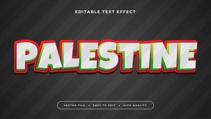 Naklejka na ściany i meble Colorful palestine 3d editable text effect - font style