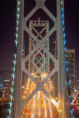 Close up view of the Bay Bridge - San Francisco, CA USA