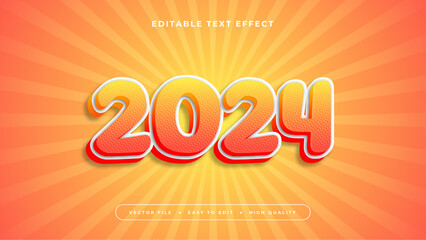 Colorful 2024 3d editable text effect - font style