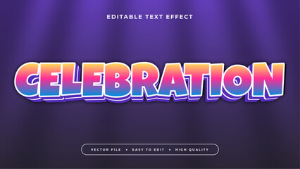 Colorful celebration 3d editable text effect - font style