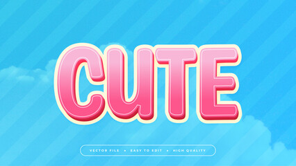 Colorful cute 3d editable text effect - font style