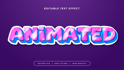 Colorful animated 3d editable text effect - font style