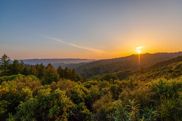 Sunset in the Santa Cruz mountains