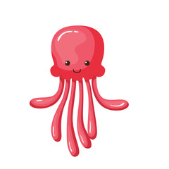 Squid icon design in cartoon style. Vector design