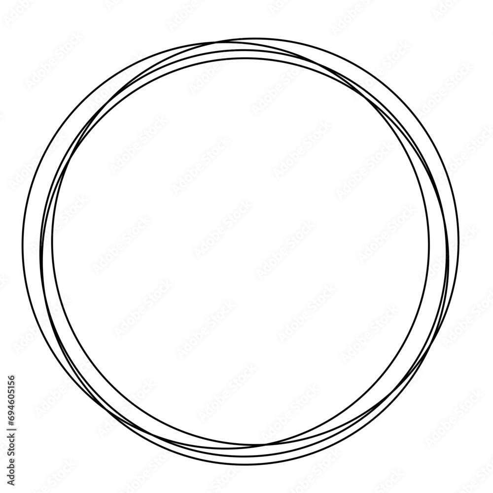 Canvas Prints round line frame vector