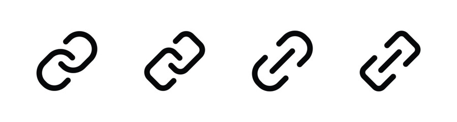 Link icon set vector for web and mobile apps