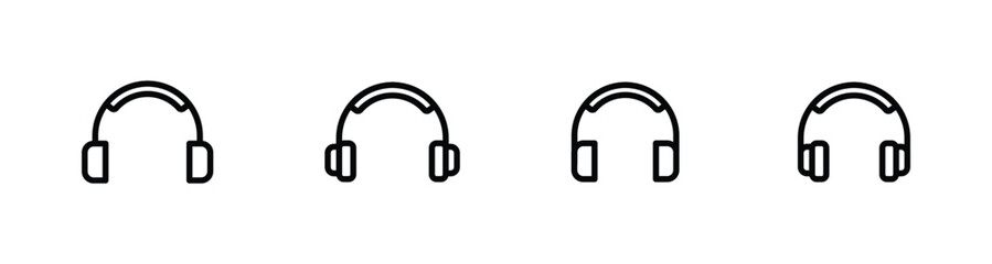 Headphone icon set vector illustration for web, ui, and mobile apps