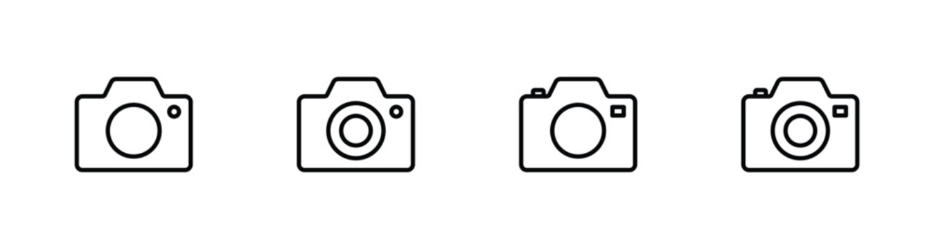 Camera icon set vector,  outline icon vector for web and mobile apps