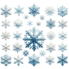Naklejka na ściany i meble set of snowflakes