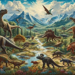 Obraz premium The world of dinosaur 