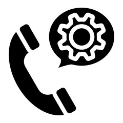 phone and gear icon