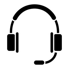 headphones icon on white background