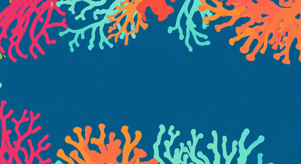 Fototapeta na wymiar red and yellow coral background