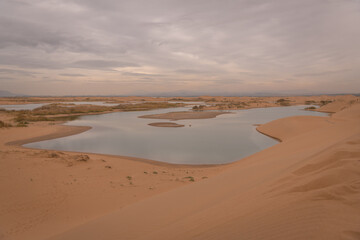 Fototapeta na wymiar Gobi Desert of Inner Mongolia around Wuhai, China.