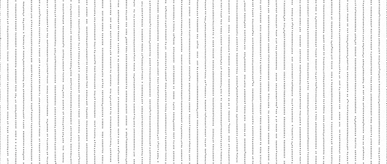 Dotted lines seamless pattern. Black and white stippled background. Vertical Polka dot stripes repeating wallpaper. Abstract minimalistic texture. Monochrome textured backdrop. Vector
