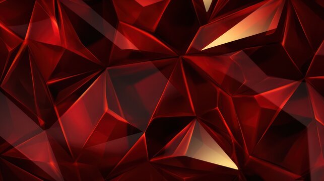 Abstract and seamless pattern of dark red, shiny crystal stones resembling red ruby ideal for backgrounds, banners, and tile