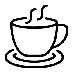 coffee cup line icon