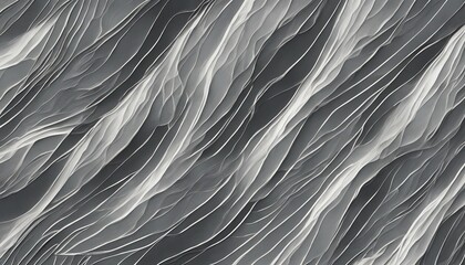 black and white Abstract wavy surface. 
