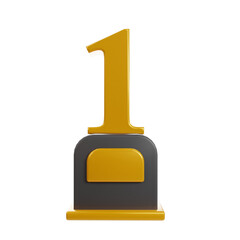 Achievement medal 3d icon render clipart