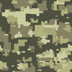 Contemporary Urban Camouflage Vector Military Textile Print, Abstract Army Style Modern Fabric Template pixel