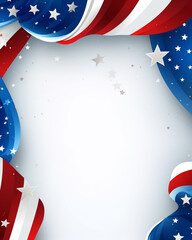 Patriotic fourth of july background with copy space