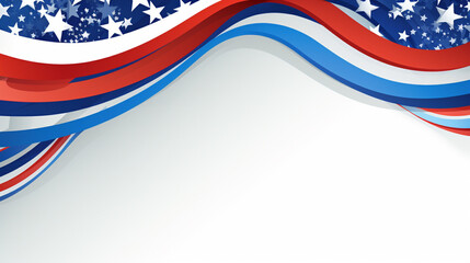 Patriotic fourth of july background with copy space