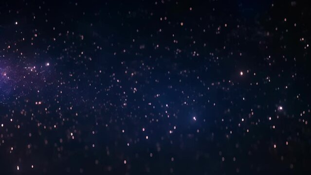Minimal animation of a constellation of stars ling and shifting in the night sky.