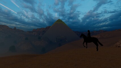 pyramid in the desert