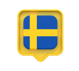 3d icon Sweden Flag