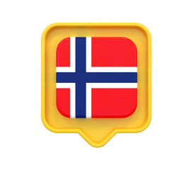 3d icon Norway Flag