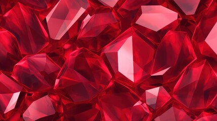 An abstract pattern featuring dark red and shiny seamless crystal stones resembling red rubies, designed for backgrounds, banners, and tiles