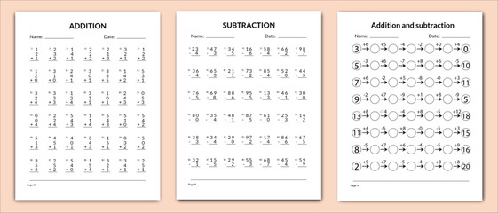 Kid's Math Worksheets (7-9)