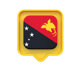 3d icon Papua New Guinea Flag