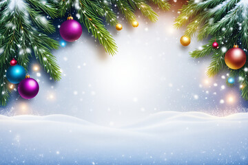 Fototapeta na wymiar christmas background with christmas tree
